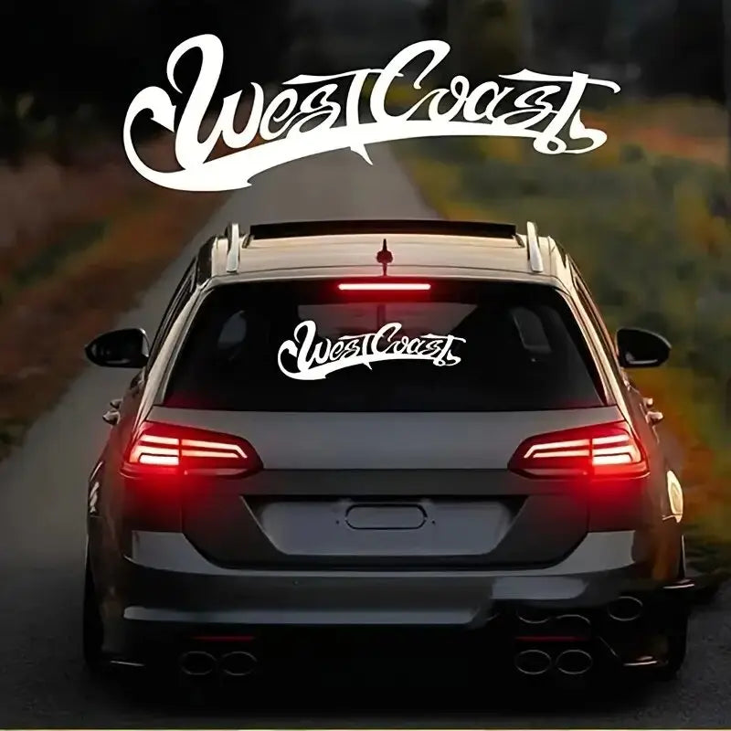 Westcoast Design Car Sticker for Front Rear Windshield Window JDM Style Car Body Decals Waterproof Vinyl Car Accessories