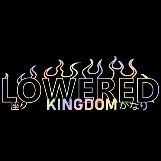 Lowered Kingdom Flame for Car Sticker Windshield Rear Window Banner JDM Graphics Stance External Accessories Vinyl Decals
