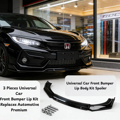 3 Pieces Universal Car Front Bumper Lip Kit Easy to Install Car Front Bumper Lip Spoiler Splitter Diffuser Automotive Splitter