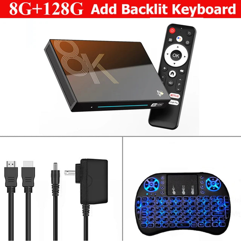 MAX M9S Android14 AI Visionpq TV Box Rockchip RK3576 Support Super Resolution 8K Video Decoding 8G 128G LPDDR4 Media Player