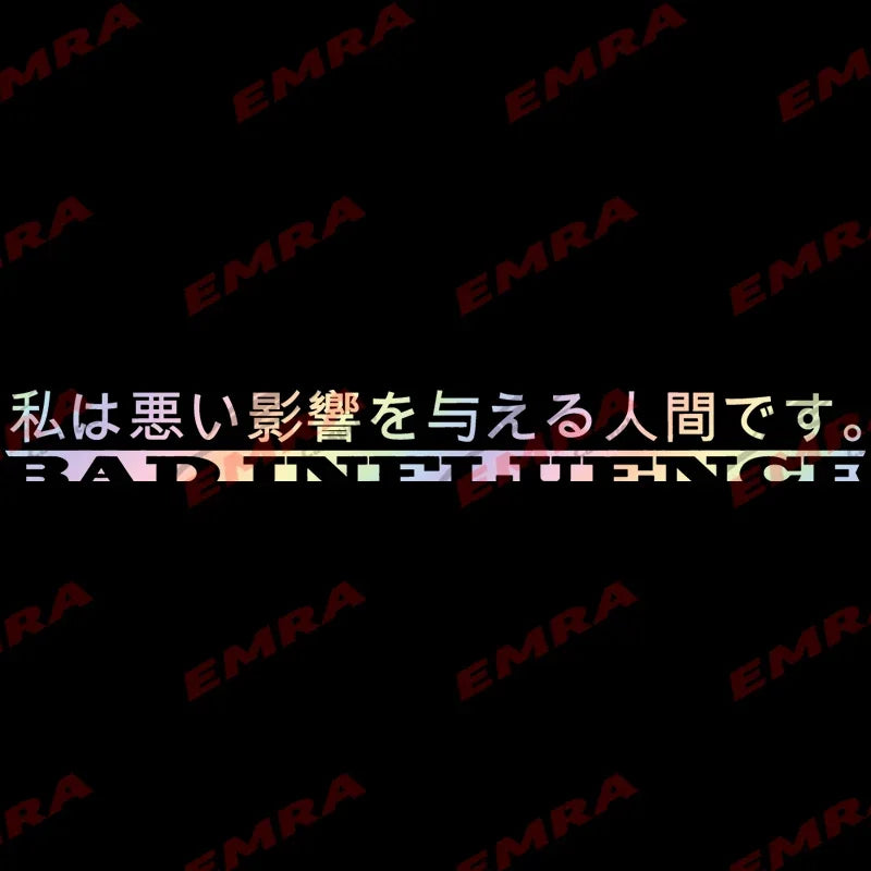 Japanese Anime for Car Sticker Decoration Windshield Banner Decal JDM Sticker External Accessories Waterproof Vinyl Decals