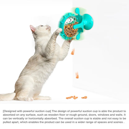 Dog Toys Cat Feeding Interactive Wheel Toys Pet Leaking Food Training Ball Slow Dog Cat Feeder Funny Dog Wheel Interactive Toy