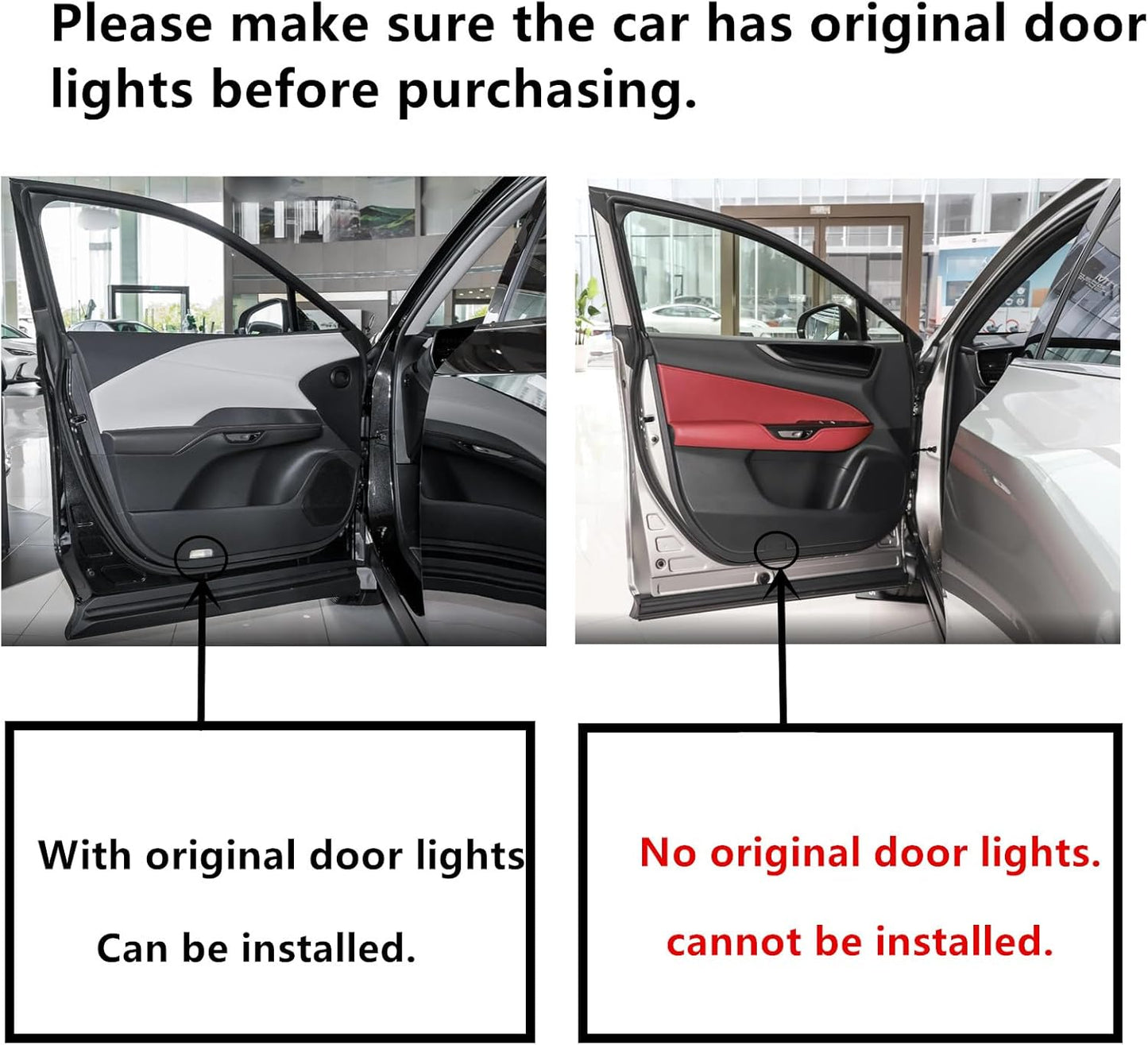 Never Fade Car Door Lights Logo, Compatible with Infiniti: Q40/50/60/70,QX50/56/60/70/80,EX25/35/37,M25/35/37/45/56,FX35/37/45/50,G25/35/37, Welcome Light Puddle Lamp Car Accessories - 4PCS