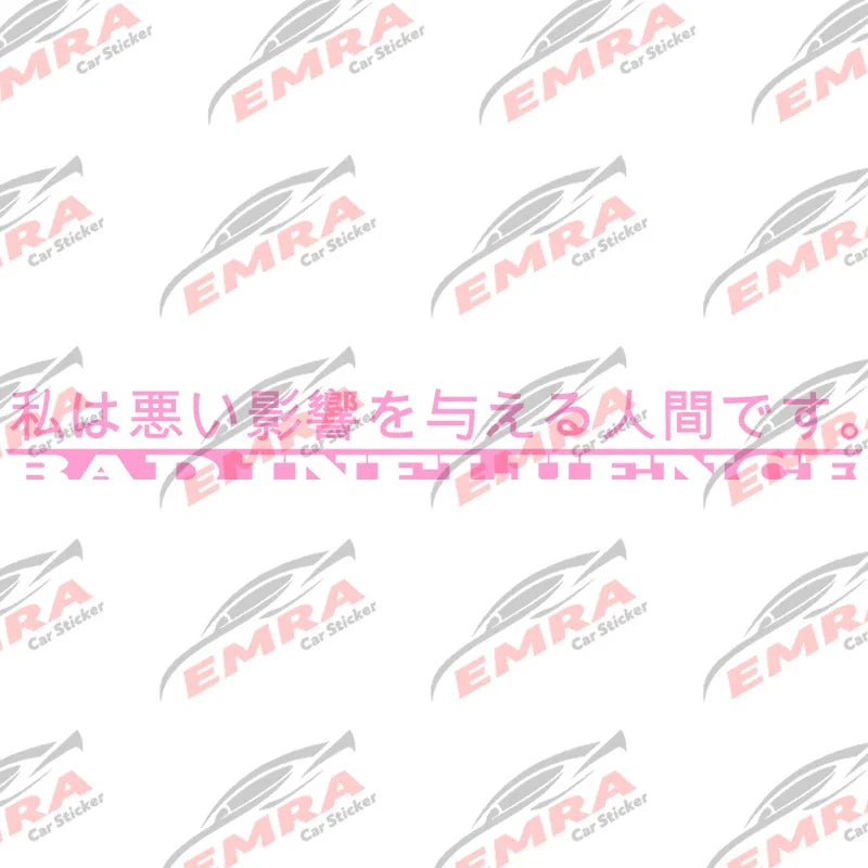Japanese Anime for Car Sticker Decoration Windshield Banner Decal JDM Sticker External Accessories Waterproof Vinyl Decals
