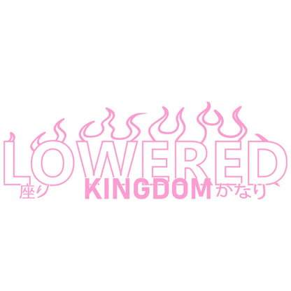 Lowered Kingdom Flame for Car Sticker Windshield Rear Window Banner JDM Graphics Stance External Accessories Vinyl Decals