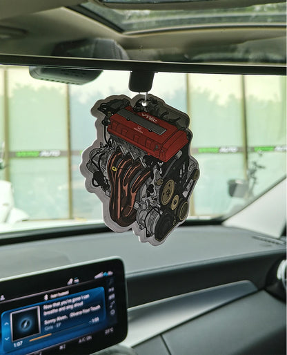 New JDM Car Air Freshener Sexy Tire Girl Hanging Pendant Rearview Mirror Perfume Turbo Brake Disc Shock Absorber Fragrance Anime