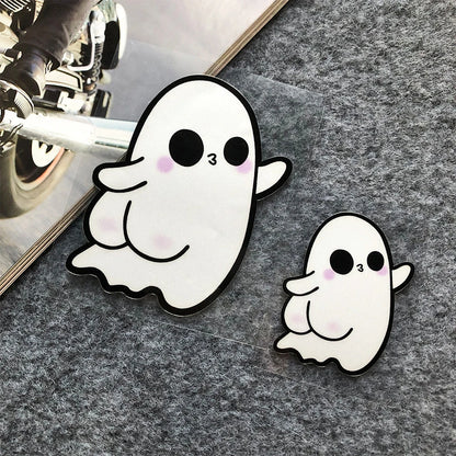 JDM Melting Ghost Reflective Car Stickers Decor Motorcycle Scooter Auto Body Window Fuel Tank Cap Windshield Decals Accessories