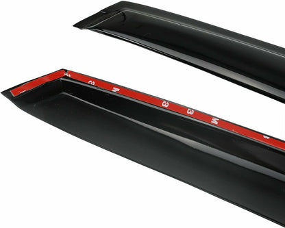 Tape-On Windows Visor 4-Piece for 2007 2008 2009 2010 2011 2012 2013 2014 2015 Infiniti G35 G37 Rain Guards Shield Shade Smoke