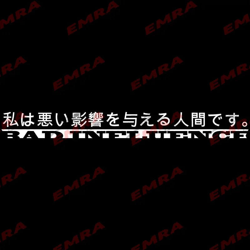 Japanese Anime for Car Sticker Decoration Windshield Banner Decal JDM Sticker External Accessories Waterproof Vinyl Decals