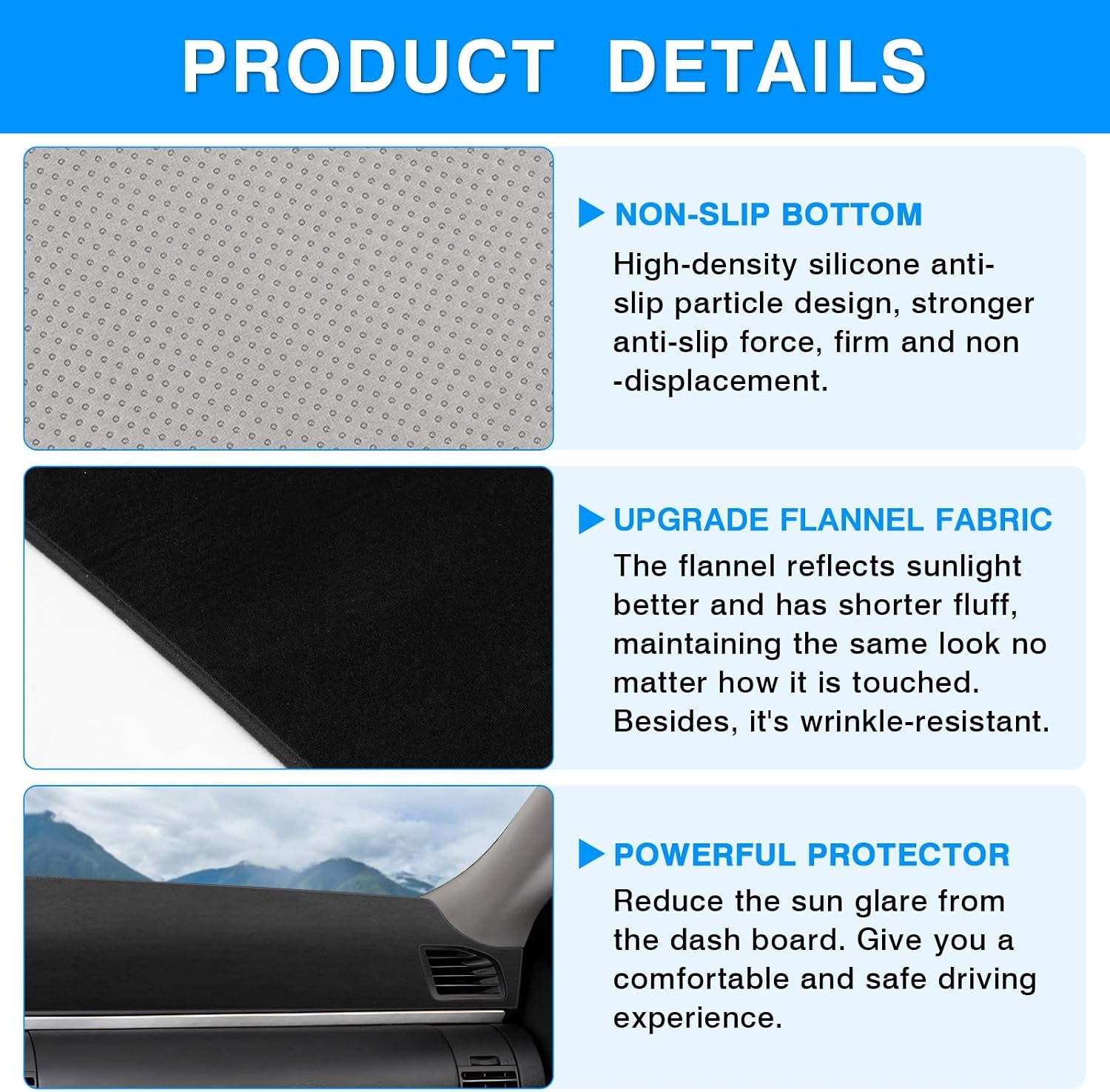 Dashboard Cover Mat for Infiniti G35 with Clock outside Accessories Dash Cover Upgrade Flannel Dash Mat Sunshade Glare UV Rays Protector