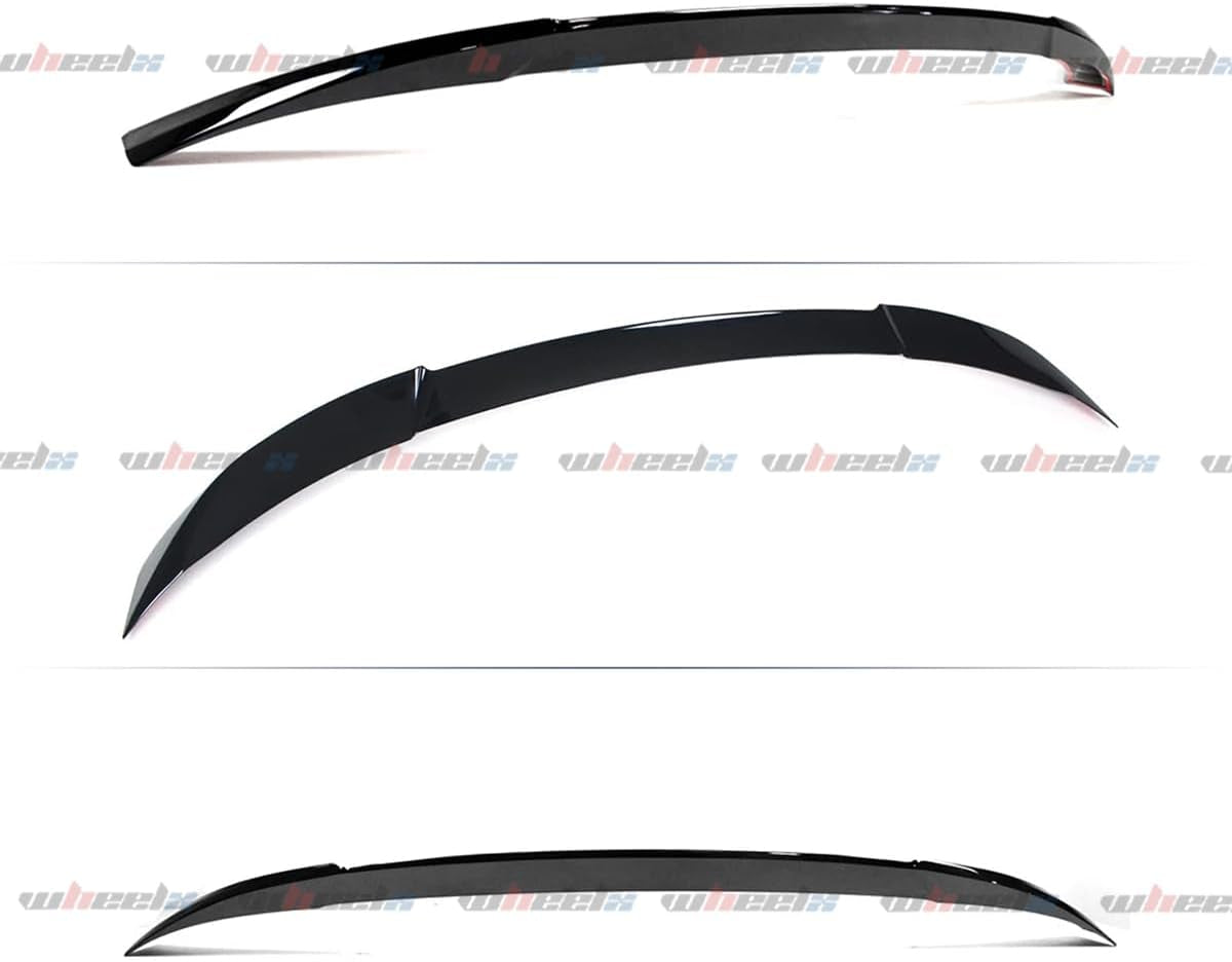 2Pcs Roof Top Spoiler & Rear Spoiler Compatible with 2018-2022 Honda Accord, V Style JDM Duckbill Fits for 4 Door Sedan, Trunk Exterior High Kick Tail Deck Lid Wing Lip (Glossy Black)