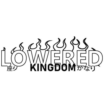 Lowered Kingdom Flame for Car Sticker Windshield Rear Window Banner JDM Graphics Stance External Accessories Vinyl Decals