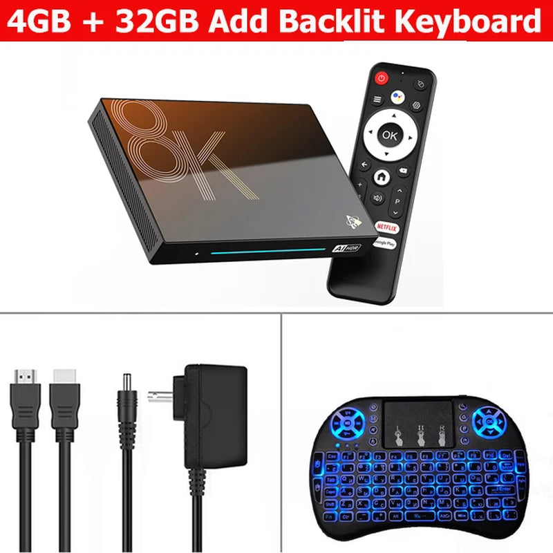 MAX M9S Android14 AI Visionpq TV Box Rockchip RK3576 Support Super Resolution 8K Video Decoding 8G 128G LPDDR4 Media Player